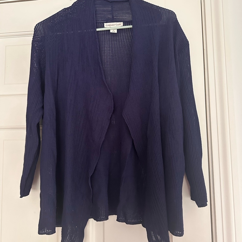 Coldwater Creek Women's Deep Blue Cardigan